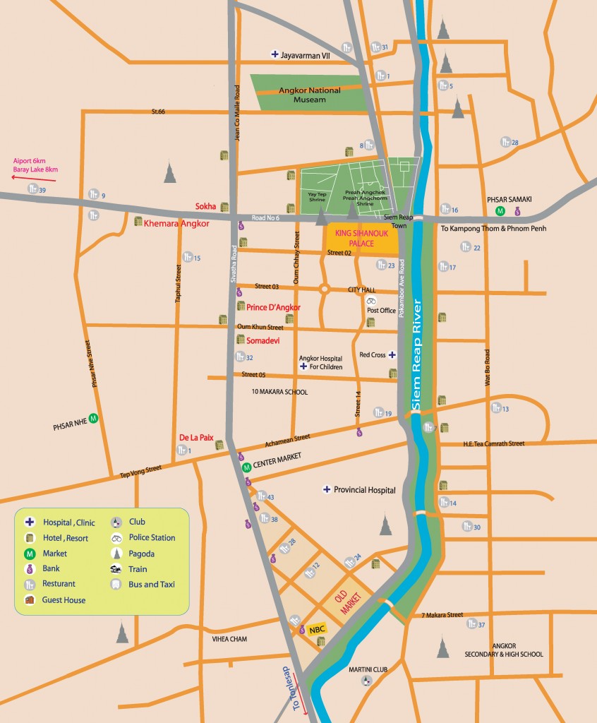 Siem Reap Map Old Market